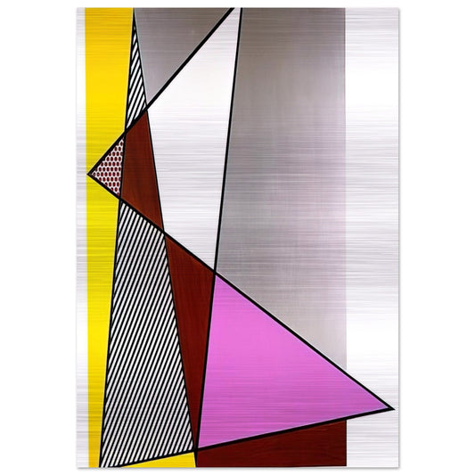 IMPERFECT PAINTING 1986 - Roy Lichtenstein Brushed Aluminum Print - 70x100 cm / 28x40 inches | Roy Lichtenstein Aluminum Print | Roy Lichtenstein Prints