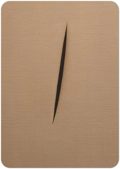 Concept Spatiale - 1960 By Lucio Fontana Pack of 10 Post Cards | Lucio Fontana Post Cards | A6 (10.5 x 14.8 cm) - 4.1 x 5.8 inches