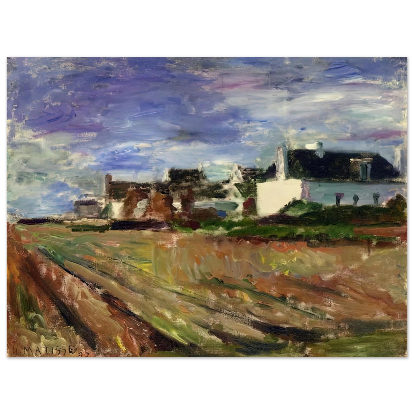 Henri Matisse - FARMS IN BRITTANY BELLE ILE 1897 Fine Art Poster - Default Title