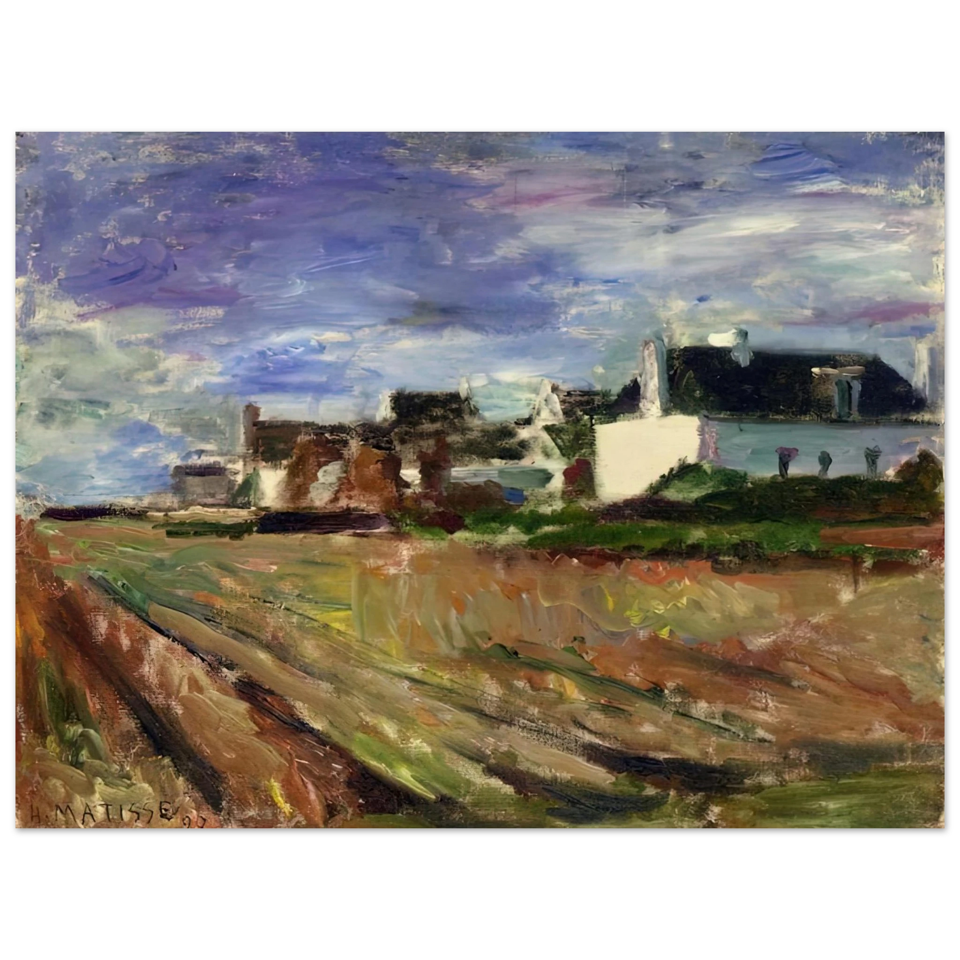 Henri Matisse - FARMS IN BRITTANY BELLE ILE 1897 Fine Art Poster - Default Title