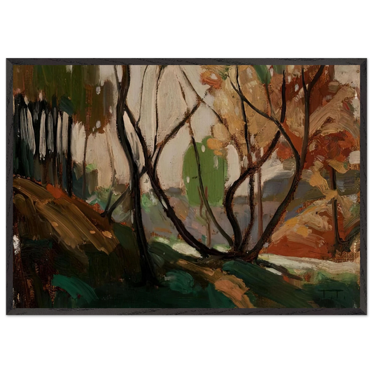 SKETCH FOR OPULENT OCTOBER 1915 - Tom Thomson Framed Art Print – Black Wooden Frame - Default Title - -Framed Art Print