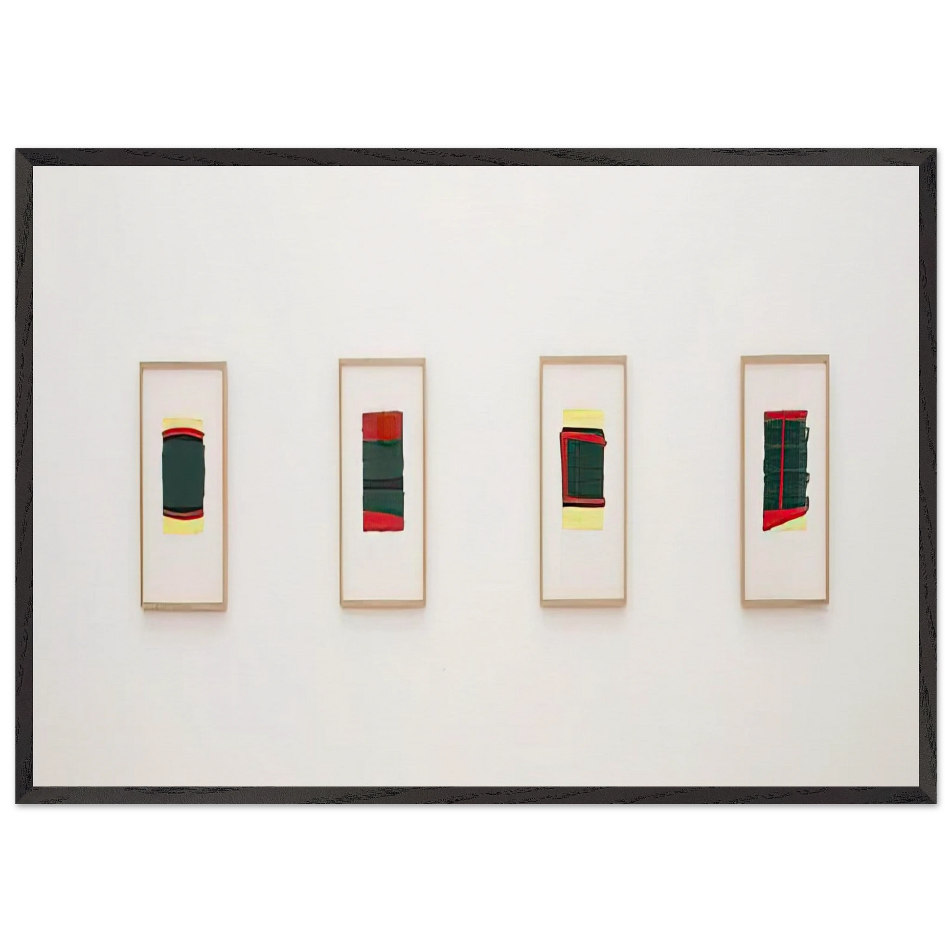 Ohne Titel fur Thordes - 1976 - Blinky Palermo Framed Art Print – Black Wooden Frame - Default Title - -Framed Art Print