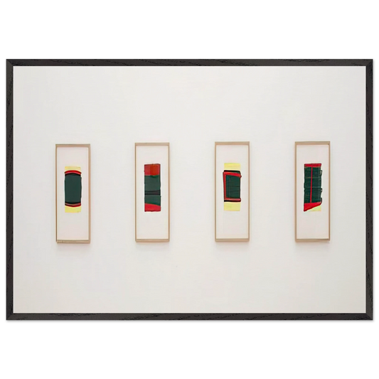 Ohne Titel fur Thordes - 1976 - Blinky Palermo Framed Art Print – Black Wooden Frame - Default Title - -Framed Art Print