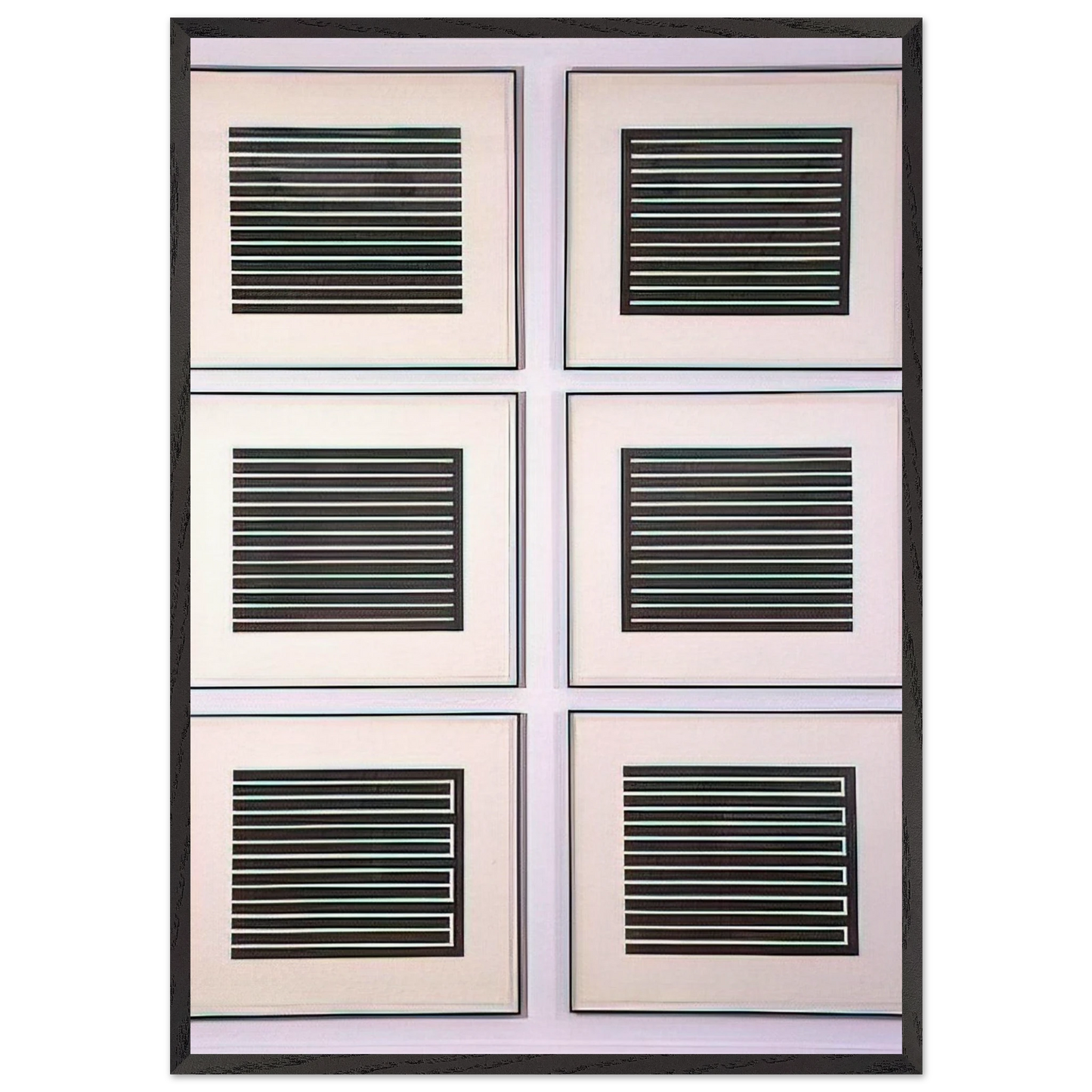 Six Aquatints - 1980 - Donald Judd Framed Art Print – Black Wooden Frame - Default Title - -Framed Art Print