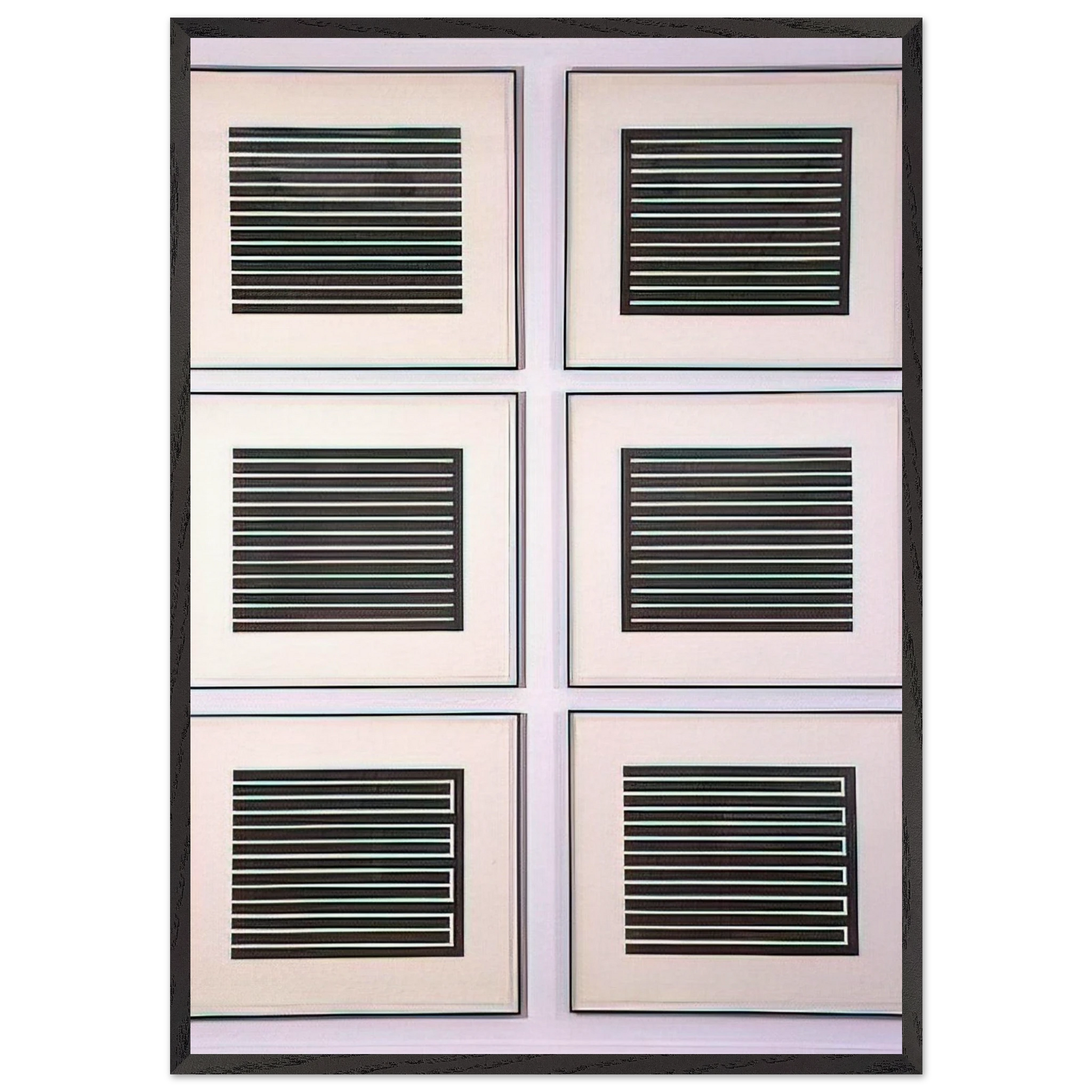 Six Aquatints - 1980 - Donald Judd Framed Art Print – Black Wooden Frame - Default Title - -Framed Art Print