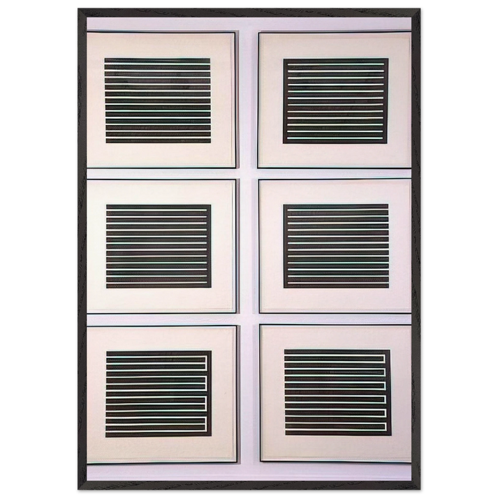 Six Aquatints - 1980 - Donald Judd 70x100 cm / 28x40 inches Framed Art Print – Black Wooden Frame