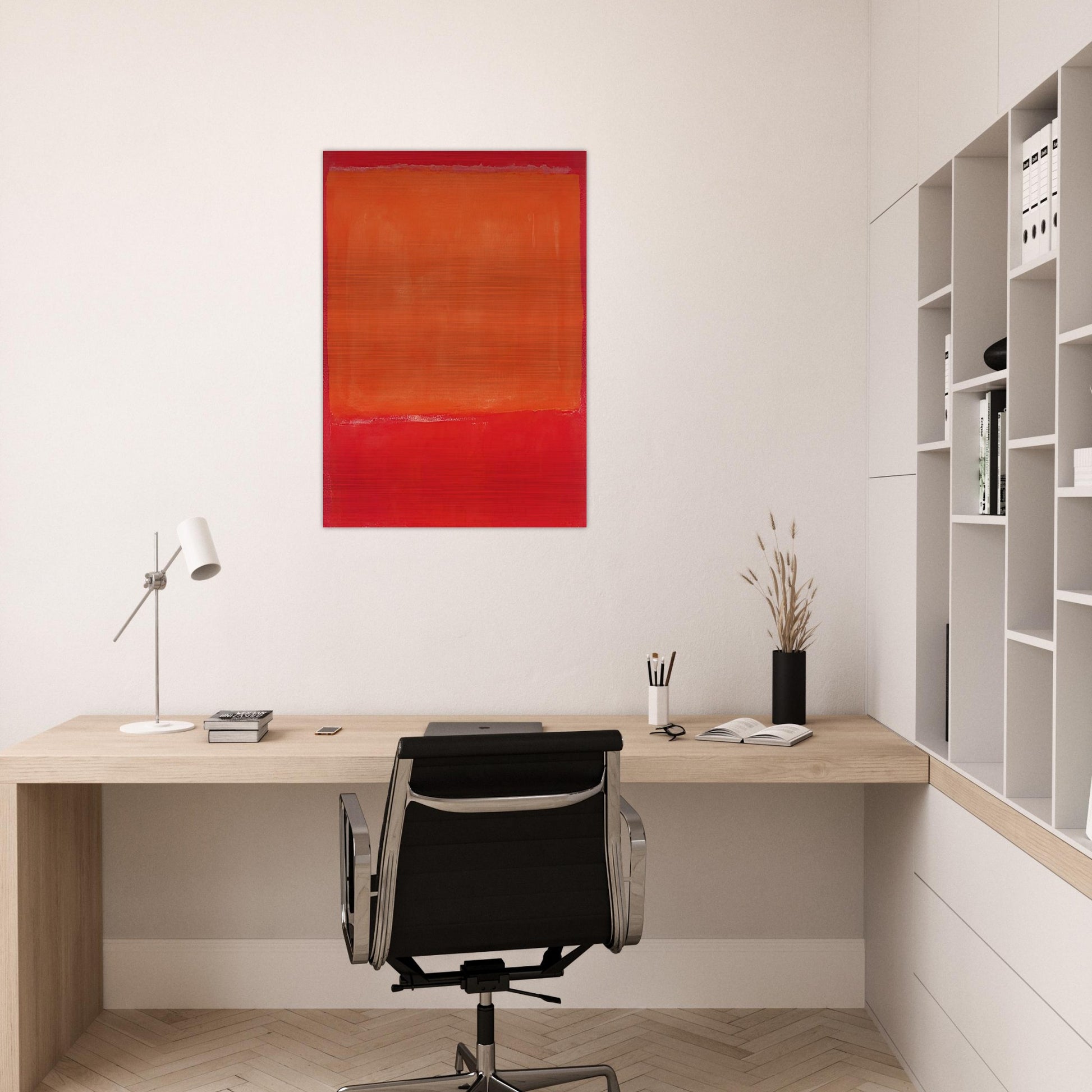 Ochre and Red on Red - 1957 - Mark Rothko Brushed Aluminum Print - 70x100 cm / 28x40 inches | Mark Rothko Aluminum Print | Mark Rothko Prints
