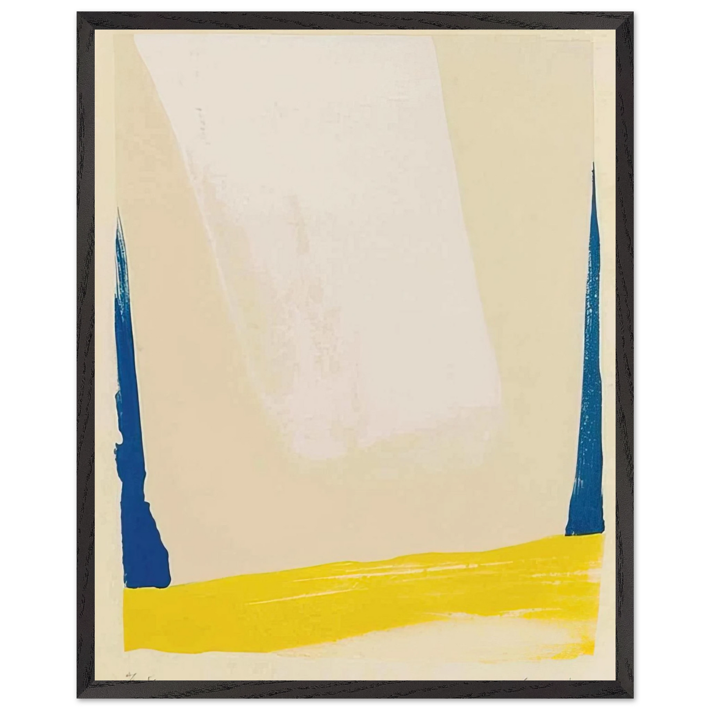 Helen Frankenthaler - White Portal - 1967 Wall art - 50x70 cm / 20x28 inches - Premium Wooden Framed Poster With Fine Art Paper - White frame
