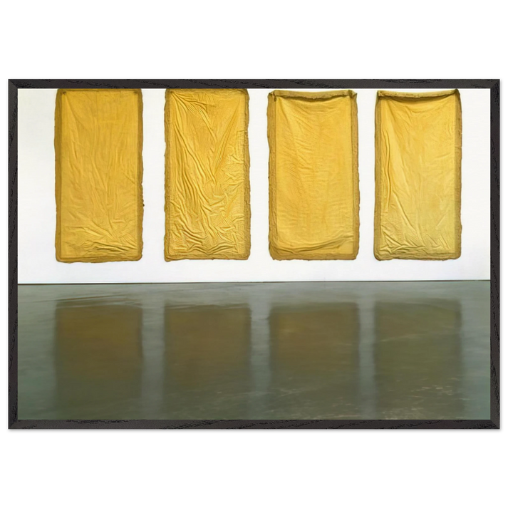 AUGHT 1968 - Eva Hesse 70x100 cm / 28x40 inches Framed Art Print – Black Wooden Frame