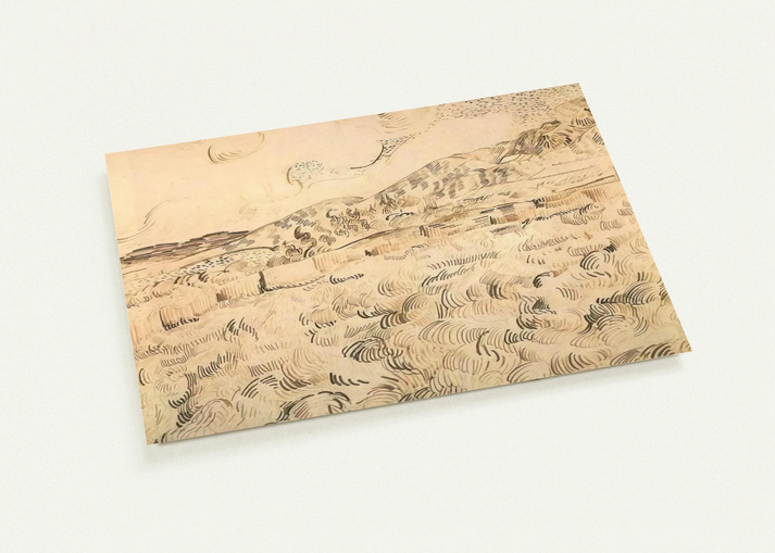 Mountain Landscape Seen across the Walls By Vincent van Gogh Pack of 10 Post Cards | Vincent van Gogh Post Cards | A6 (10.5 x 14.8 cm) - 4.1 x 5.8 inches