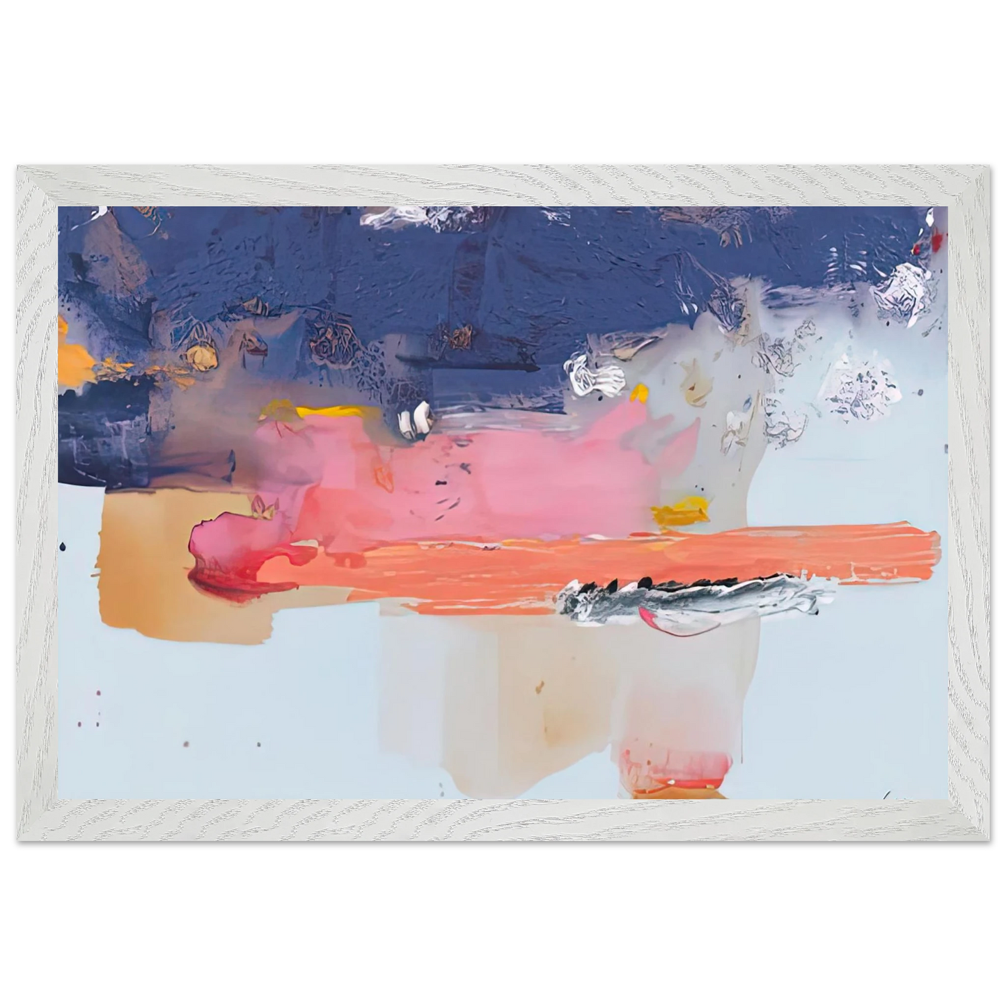 Helen Frankenthaler - Western Roadmap, 1991- Wall Art - 30x40 cm / 12x16 inches - Premium Wooden Framed Poster With Fine Art Paper - Wood frame