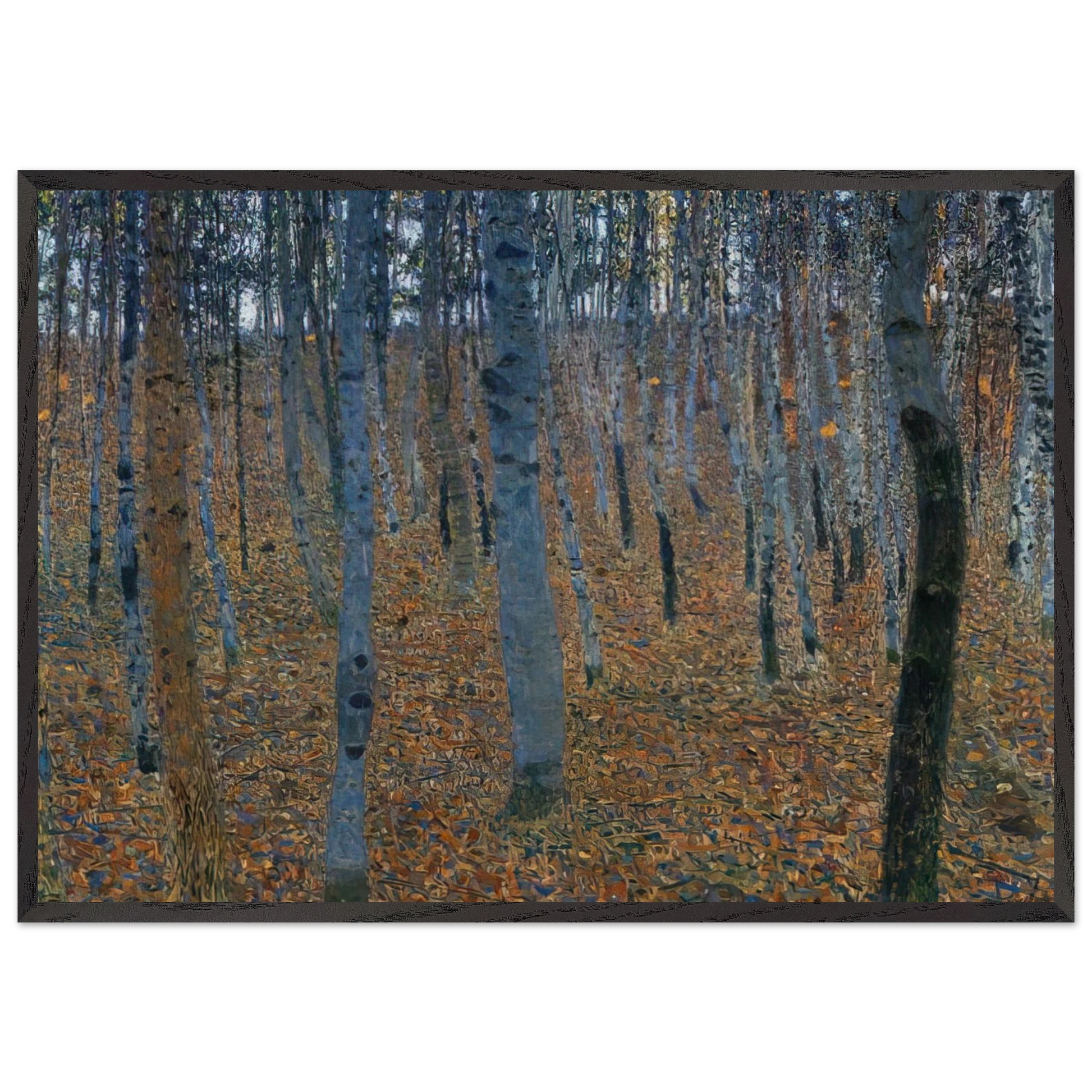 BEECH GROVE I - Gustav Klimt Framed Art Print – Black Wooden Frame - Default Title - -Framed Art Print