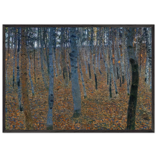 BEECH GROVE I - Gustav Klimt Framed Art Print – Black Wooden Frame - Default Title - -Framed Art Print