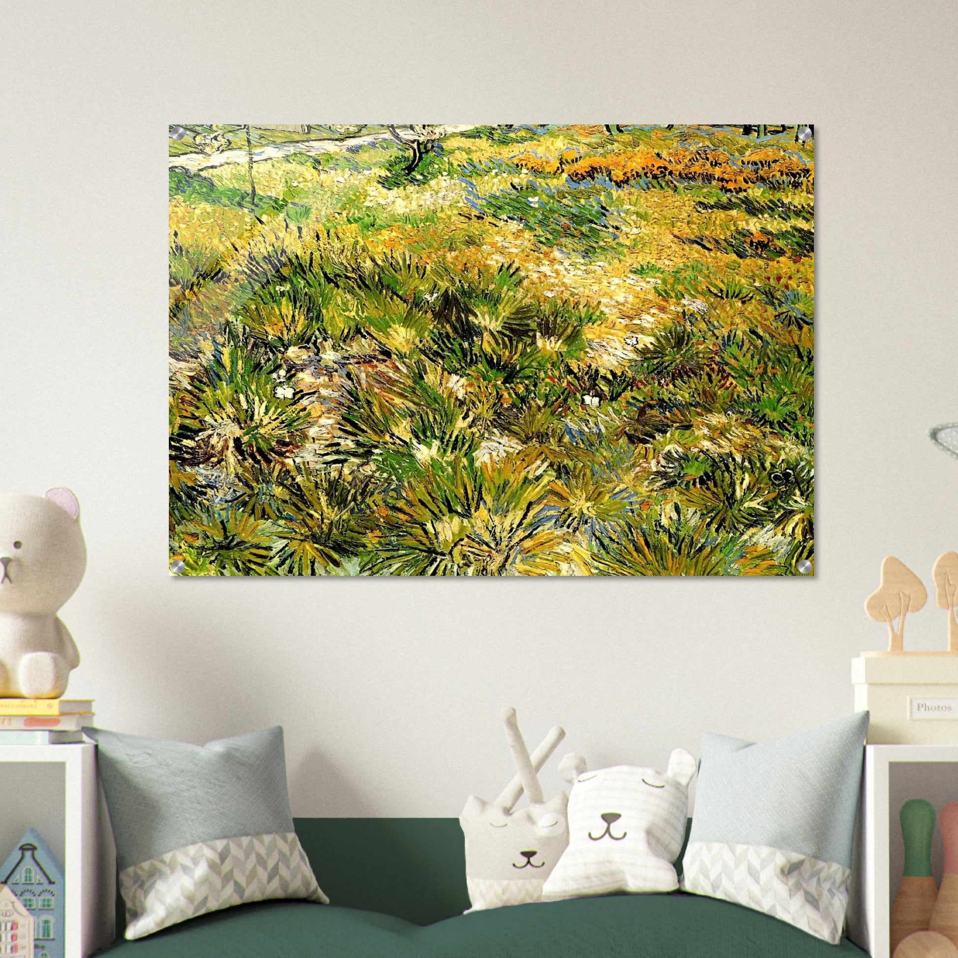 Meadow in the Garden of Saint-Paul Hospital - Vincent van Gogh Acrylic Print - 70x100 cm / 28x40″ inches