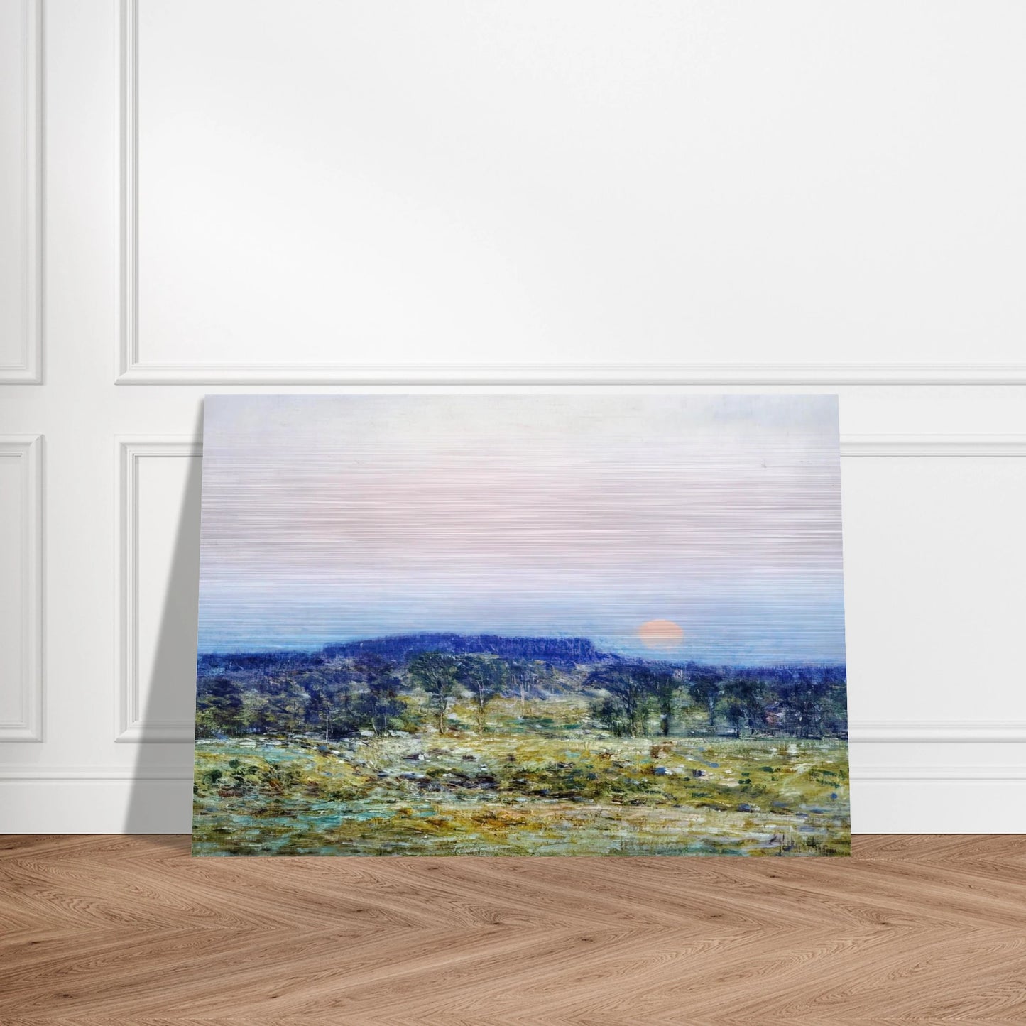 September Moonrise - Childe Hassam Brushed Aluminum Print - 70x100 cm / 28x40 inches | Childe Hassam Aluminum Print | Childe Hassam Prints