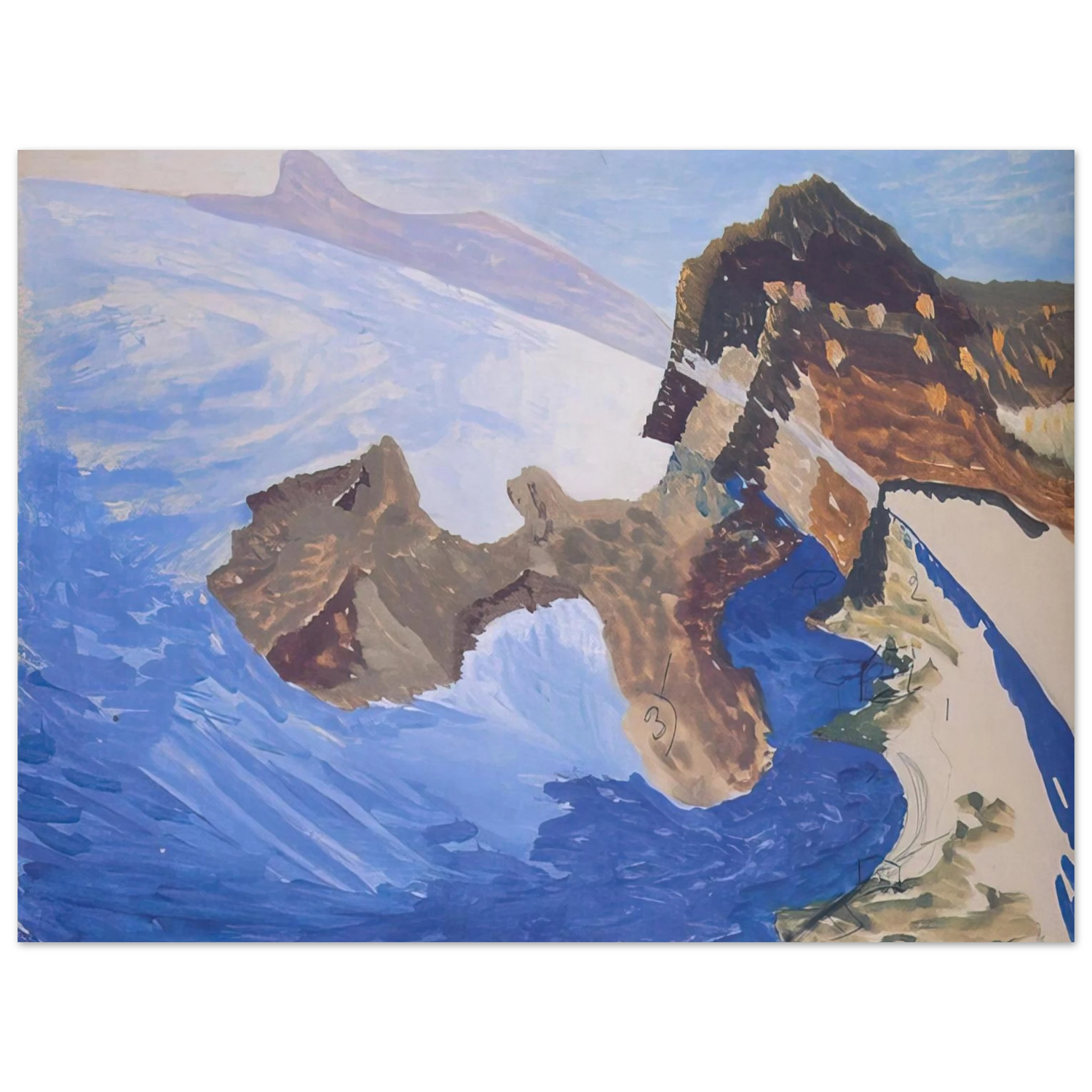 Benedetta Cappa - Meeting on the Island  75x100 cm / 30x40inches Fine Art Poster