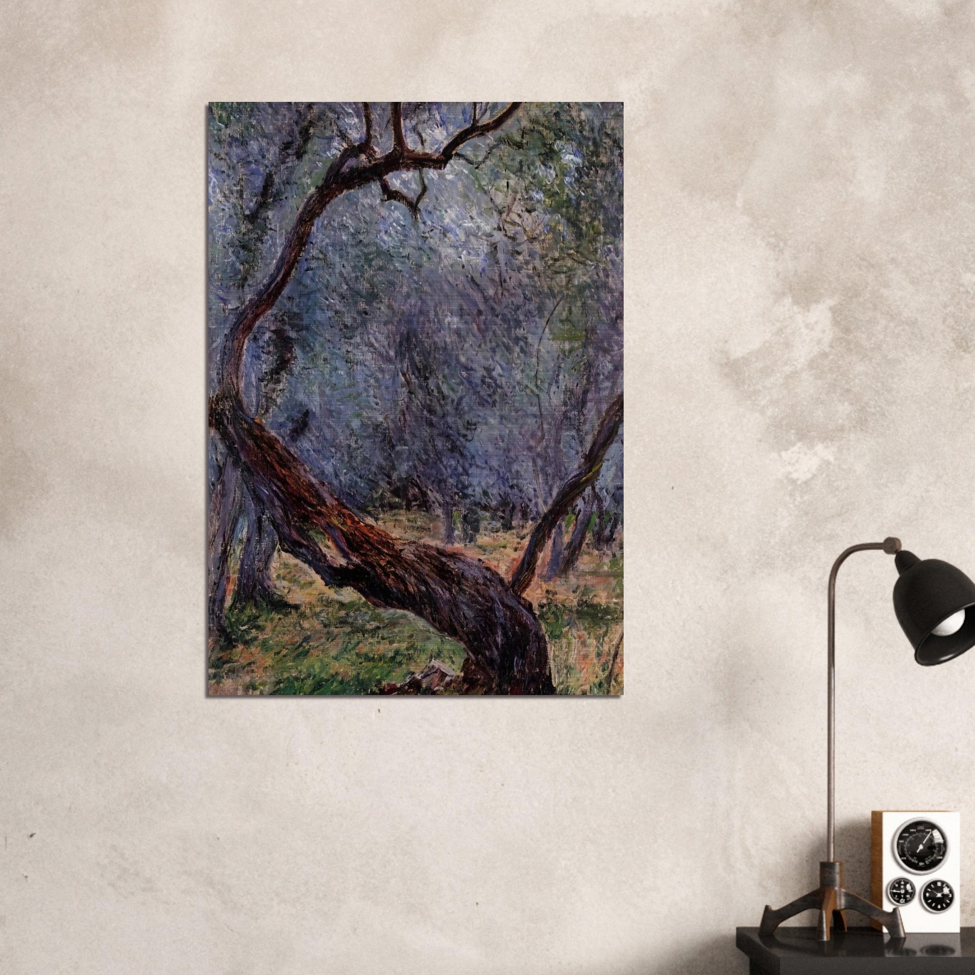 Olive Trees Study - claude monet Brushed Aluminum Print - 70x100 cm / 28x40 inches | claude monet Aluminum Print | claude monet Prints