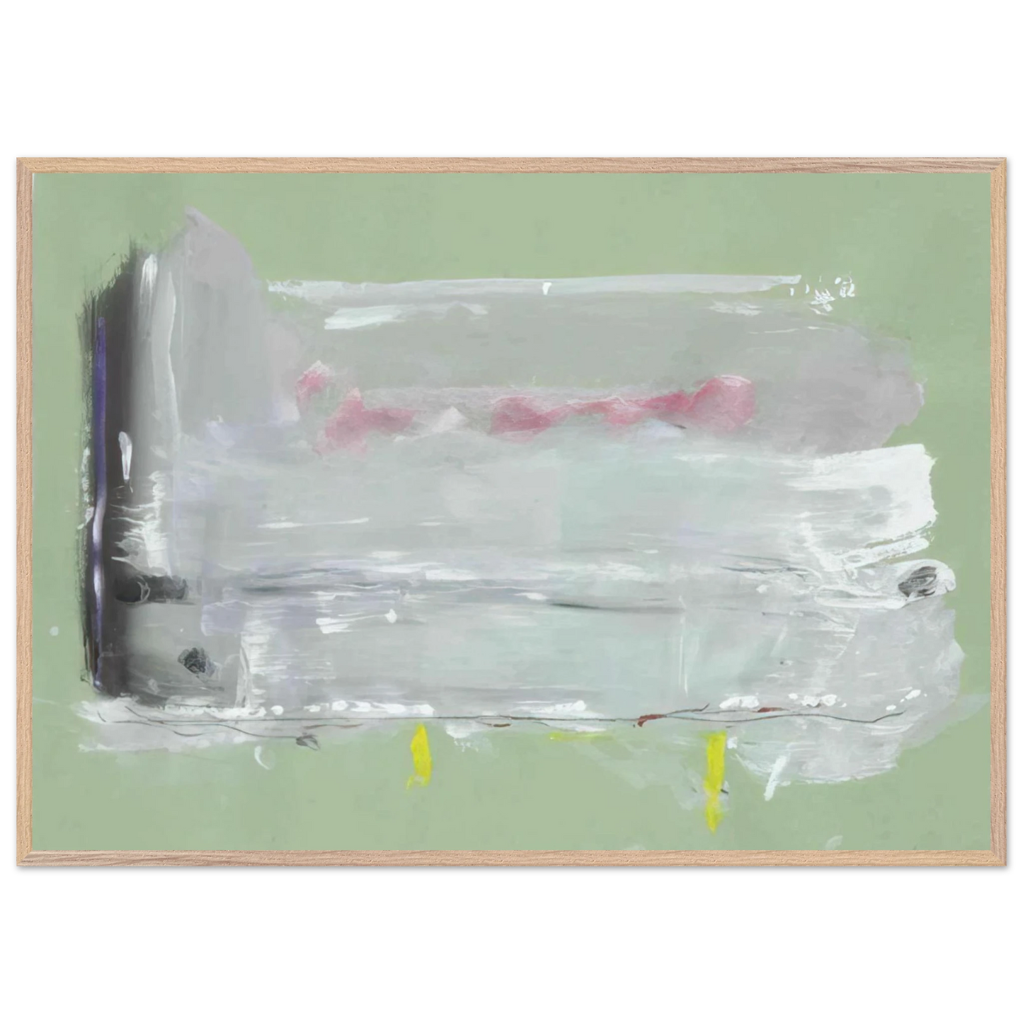 Helen Frankenthaler - Untitled - 1984 Wall art - A2 (42 x 59.4  cm) - Premium Wooden Framed Poster With Fine Art Paper - Wood frame