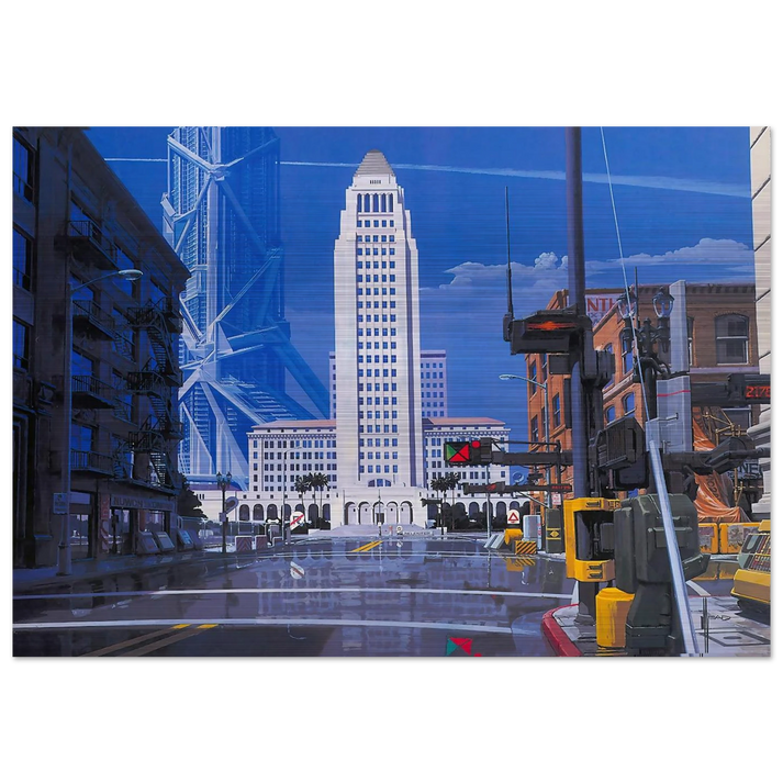 Syd Mead - Syd Mead Brushed Aluminum Print - 70x100 cm / 28x40 inches | Syd Mead Aluminum Print | Syd Mead Prints