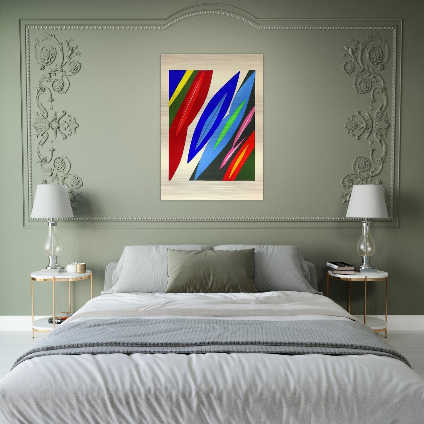 Farblitho 1968 - 2 NOR - 1968 - Ernst Wilhelm Nay Brushed Aluminum Print - 70x100 cm / 28x40 inches | Ernst Wilhelm Nay Aluminum Print | Ernst Wilhelm Nay Prints