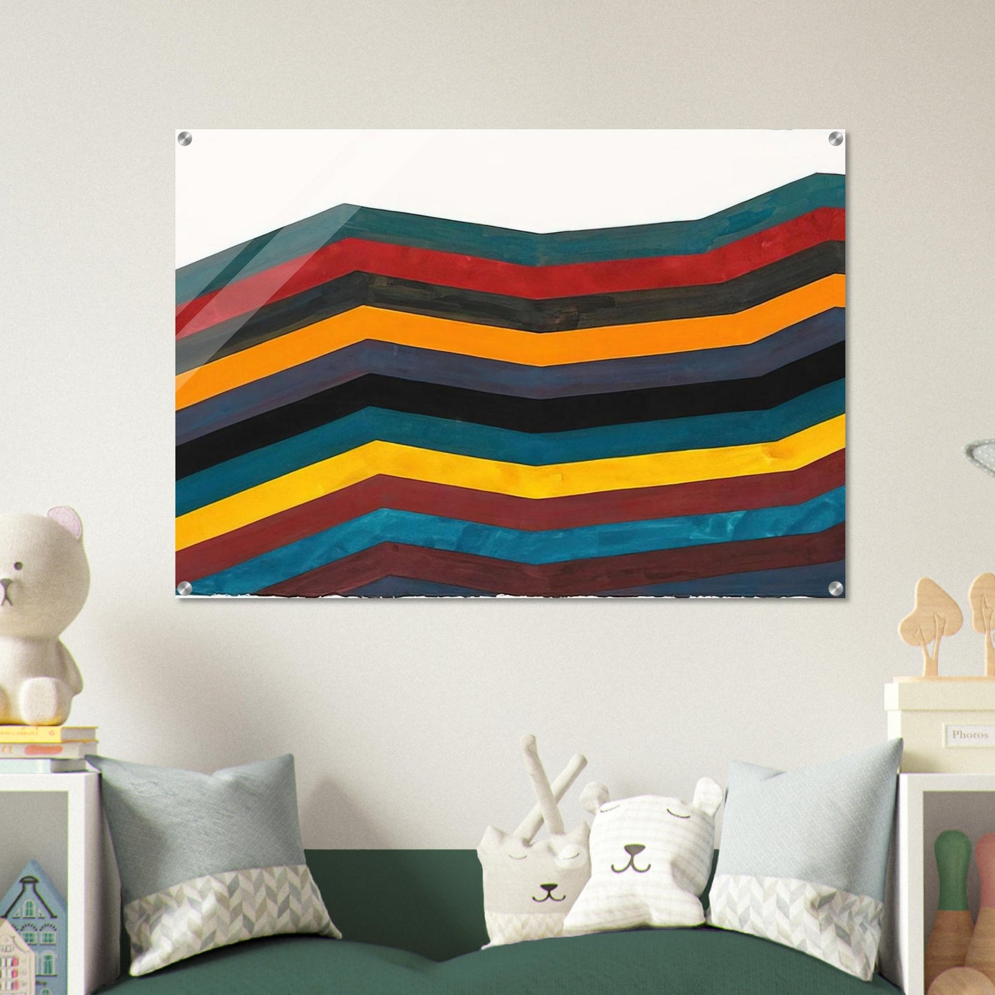 Irregular Horizontal Bands of Equal Width Starting at Bottom - Sol LeWitt Acrylic Print - 70x100 cm / 28x40″ inches | Sol LeWitt Wall Art | Sol LeWitt Prints
