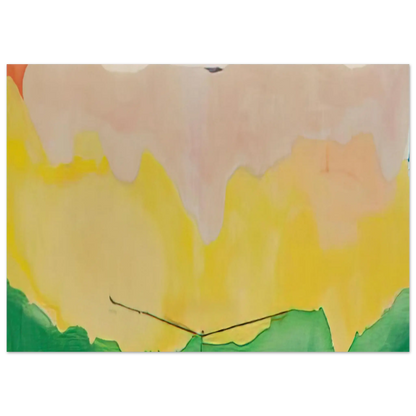 Helen Frankenthaler - Boulevard - 1973 Wall art - 28x43  cm / XL (11x17 Inches) - Premium Wooden Framed Poster With Fine Art Paper - Black frame