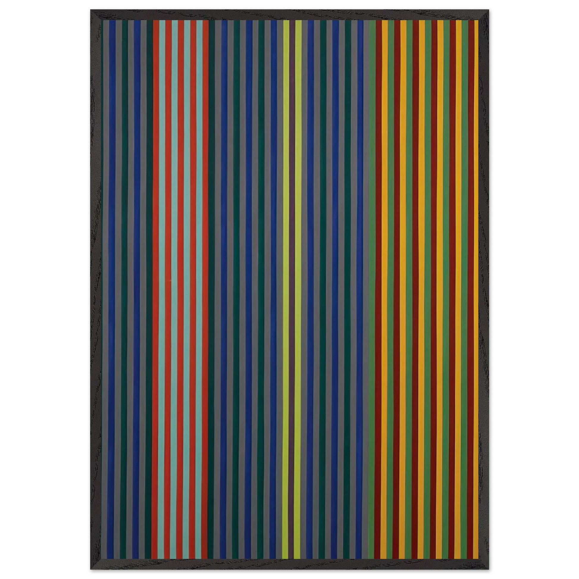 Split Beat - 1965 - Gene Davis Framed Art Print – Black Wooden Frame - Default Title - -Framed Art Print