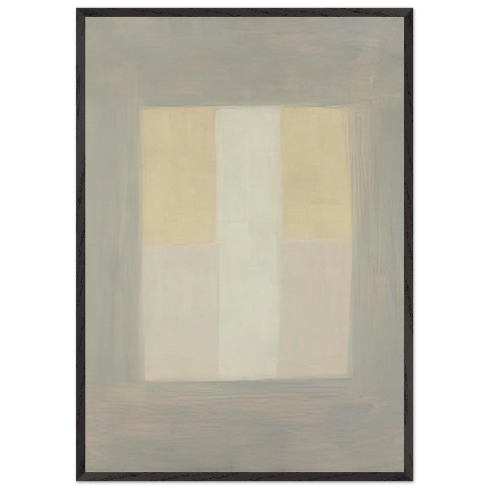 Desert Rain - Agnes Martin 70x100 cm / 28x40 inches Framed Art Print – Black Wooden Frame