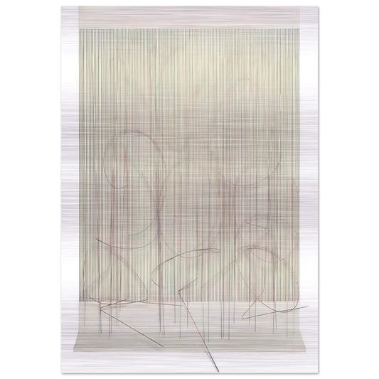 ESCRITURA ROSA PANTA - Jesus Rafael Soto Brushed Aluminum Print - 70x100 cm / 28x40 inches | Jesus Rafael Soto Aluminum Print | Jesus Rafael Soto Prints