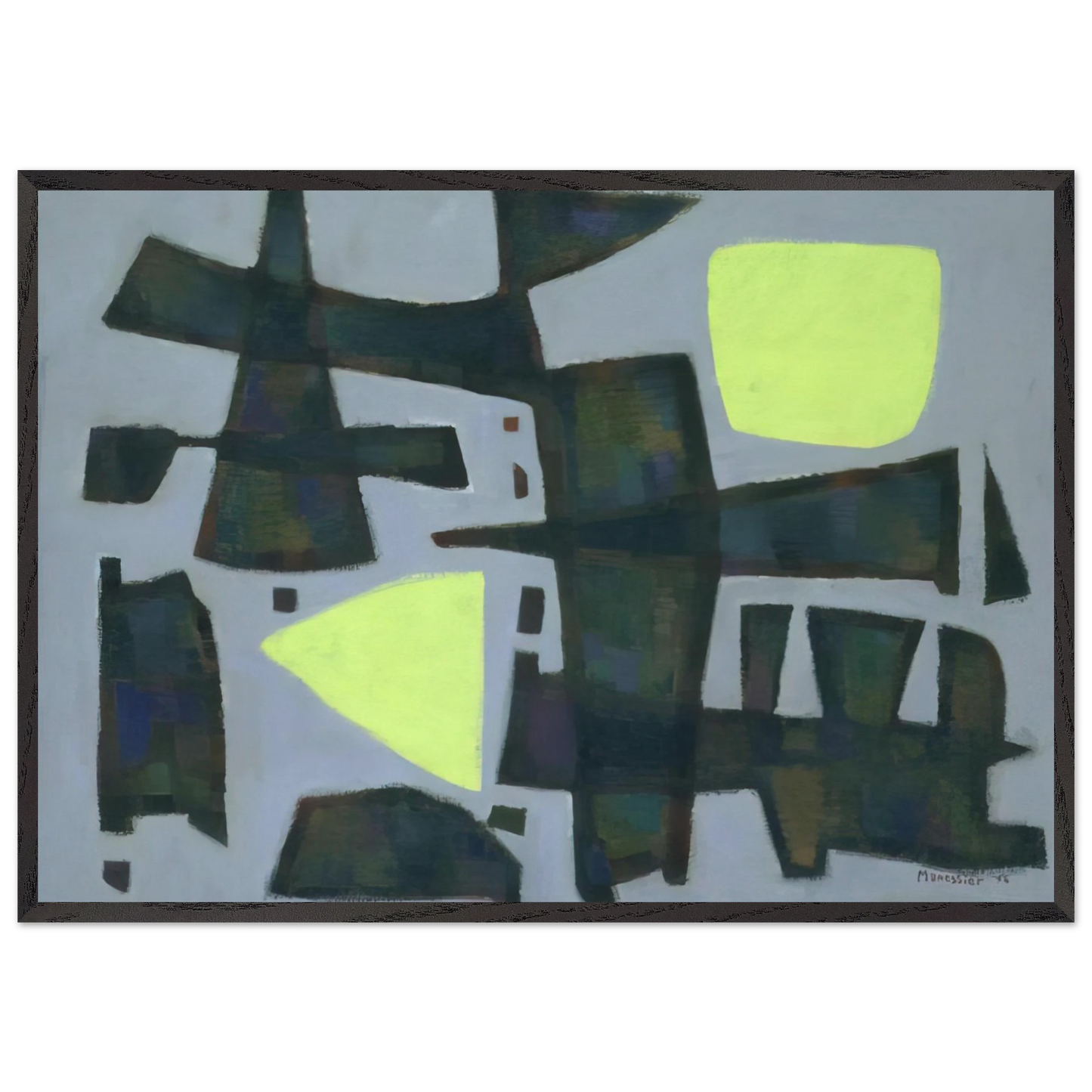 '-12 - 1956 - Alfred Manessier Framed Art Print – Black Wooden Frame - Default Title - -Framed Art Print