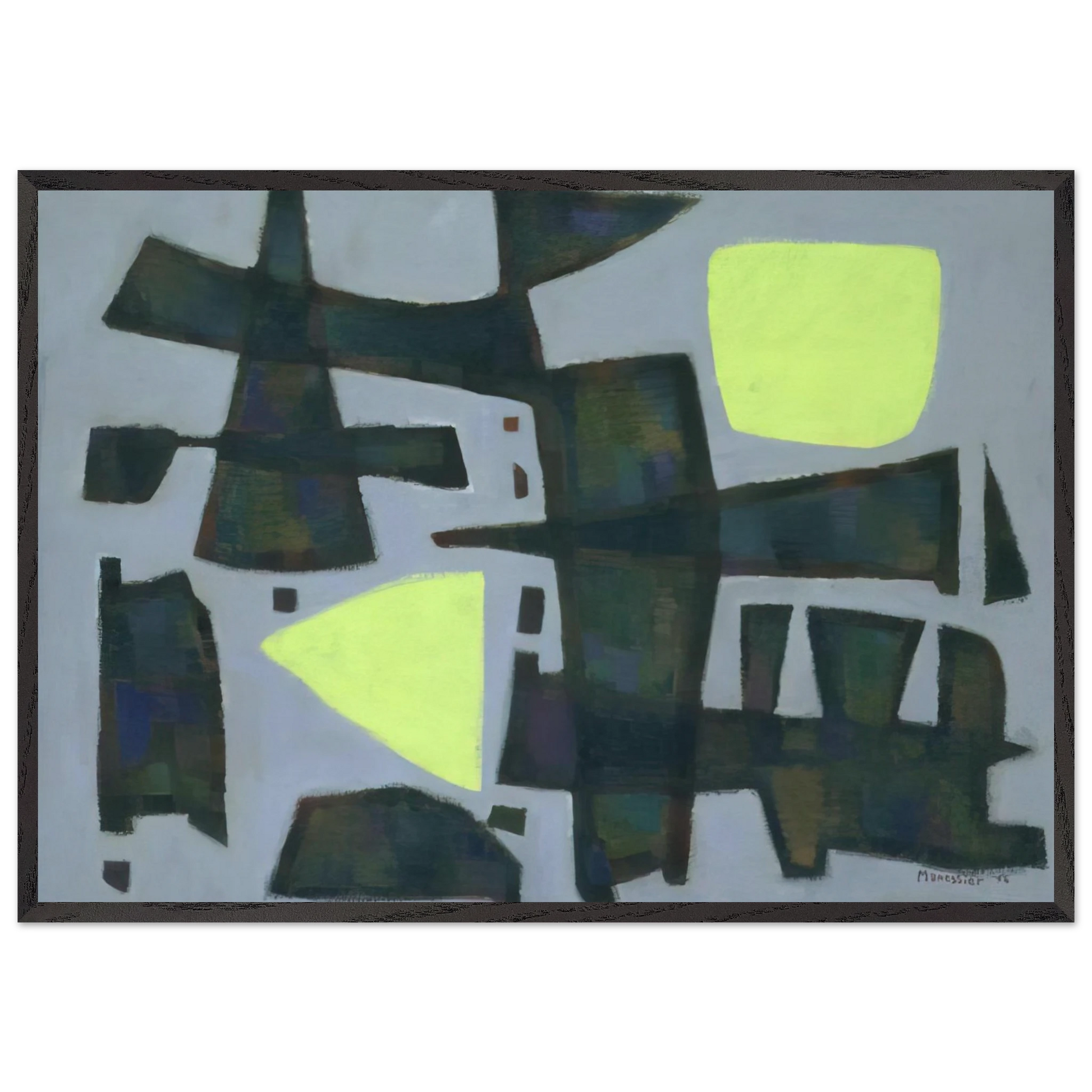 '-12 - 1956 - Alfred Manessier Framed Art Print – Black Wooden Frame - Default Title - -Framed Art Print