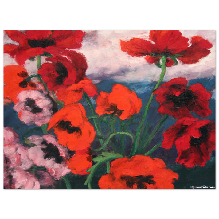 Emil Nolde - Large Poppies  75x100 cm / 30x40inches Fine Art Poster