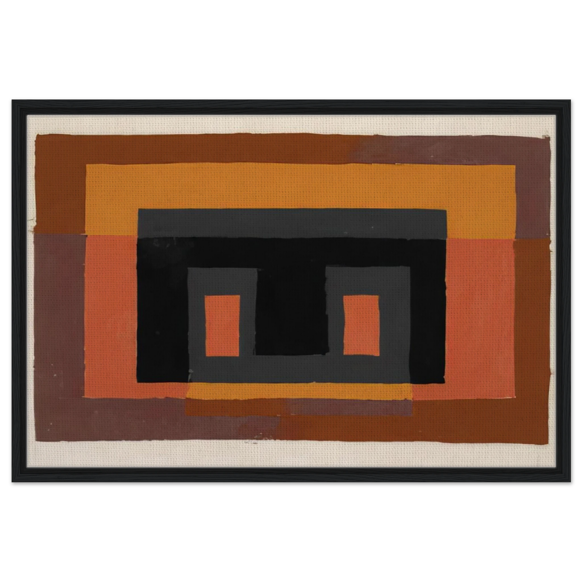 STUDY FOR VARIANT 1947 - Josef Albers Framed Canvas Print