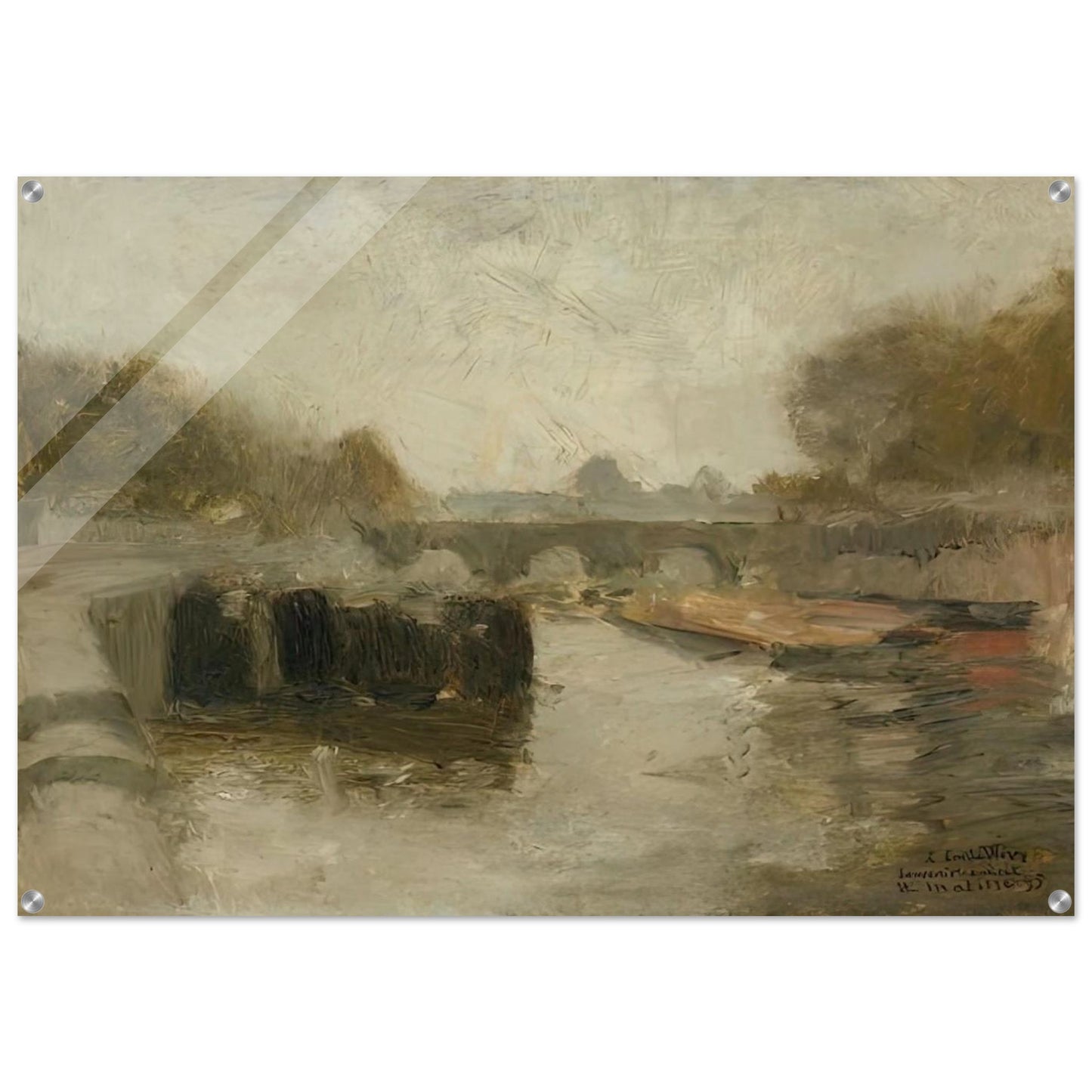 LE PONT 1895 - Henri Matisse Acrylic Print - 70x100 cm / 28x40″ inches