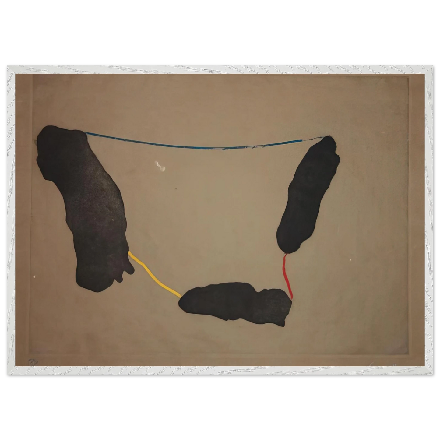 Helen Frankenthaler - Connected By Joy - 1973 Wall art - A2 (42 x 59.4  cm) - Premium Wooden Framed Poster With Fine Art Paper - White frame