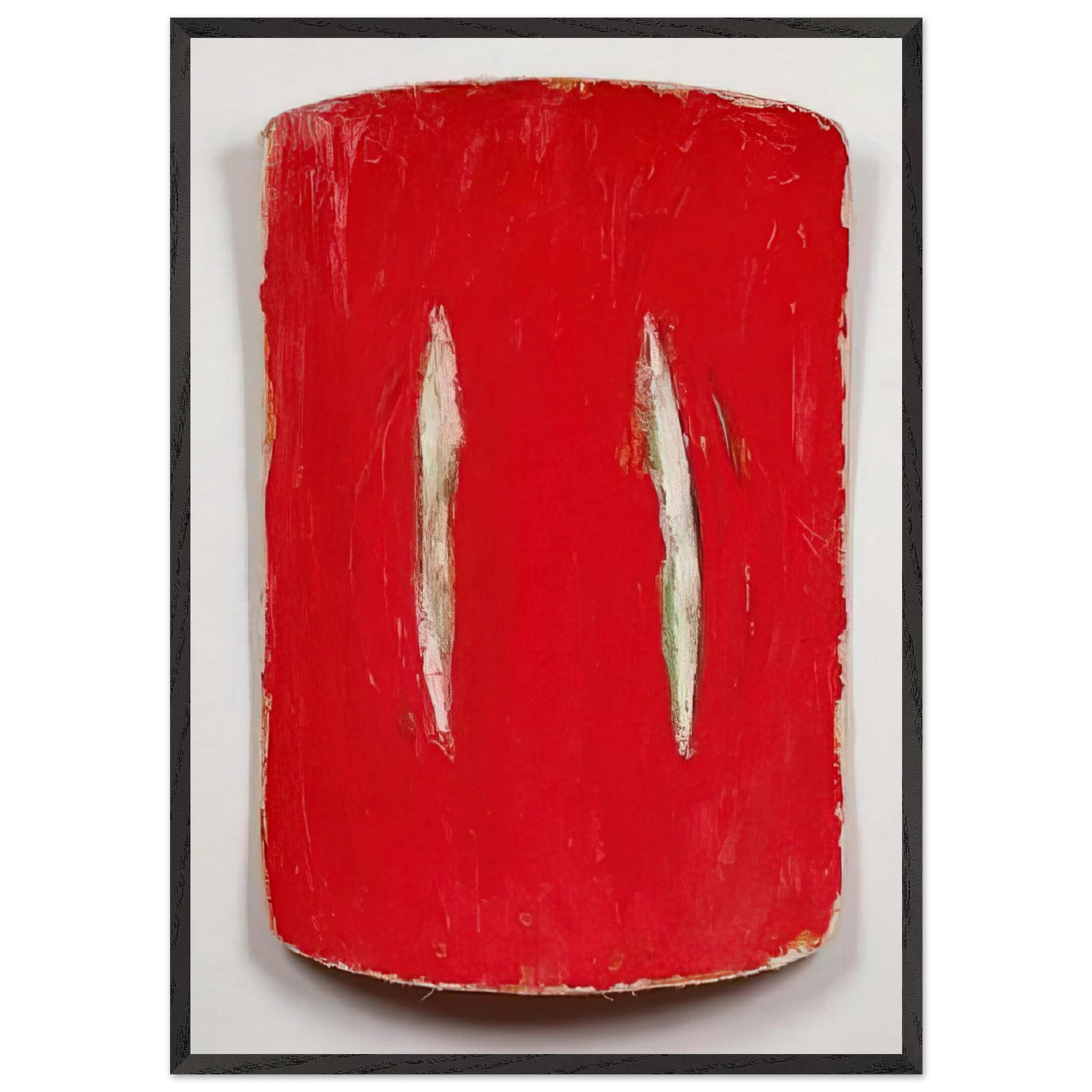 Old Flame - 1974 - Ron Gorchov Framed Art Print – Black Wooden Frame - Default Title - -Framed Art Print