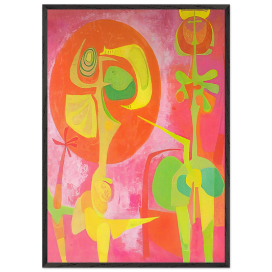 Canto de soles Paris - Pedro Coronel Framed Art Print – Black Wooden Frame - Default Title - -Framed Art Print