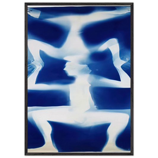 UNTITLED DOUBLE RAUSCHENBERG 1950 - Robert Rauschenberg Framed Art Print – Black Wooden Frame - Default Title - -Framed Art Print