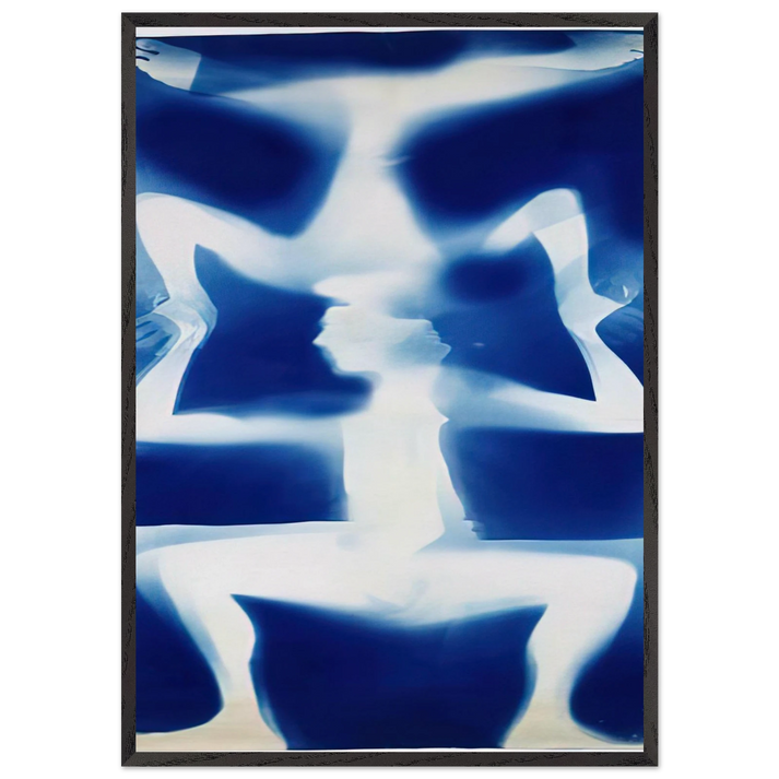 UNTITLED DOUBLE RAUSCHENBERG 1950 - Robert Rauschenberg 70x100 cm / 28x40 inches Framed Art Print – Black Wooden Frame