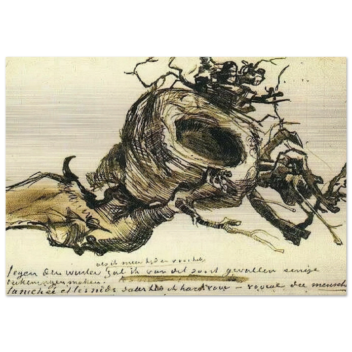 Bird's Nest - Vincent van Gogh Brushed Aluminum Print - 70x100 cm / 28x40 inches | Vincent van Gogh Aluminum Print | Vincent van Gogh Prints