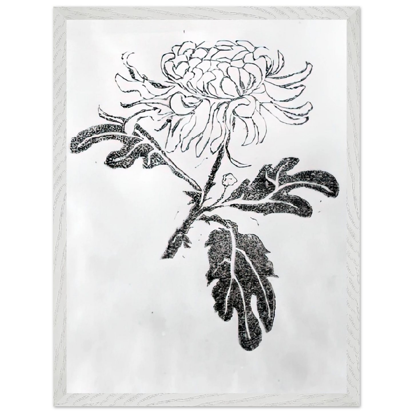 MC Escher - CHRYSANTHEMUM Wall Art - 21x29.7 cm / 8x12" - Premium Wooden Framed Poster With Fine Art Paper - Wood frame