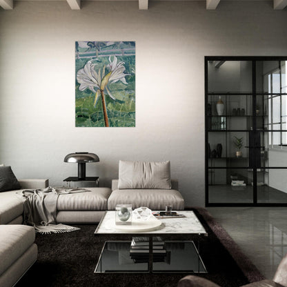 Lily growing in a field by the sea - 1927 - Grace Cossington Smith Brushed Aluminum Print - 70x100 cm / 28x40 inches | Grace Cossington Smith Aluminum Print | Grace Cossington Smith Prints