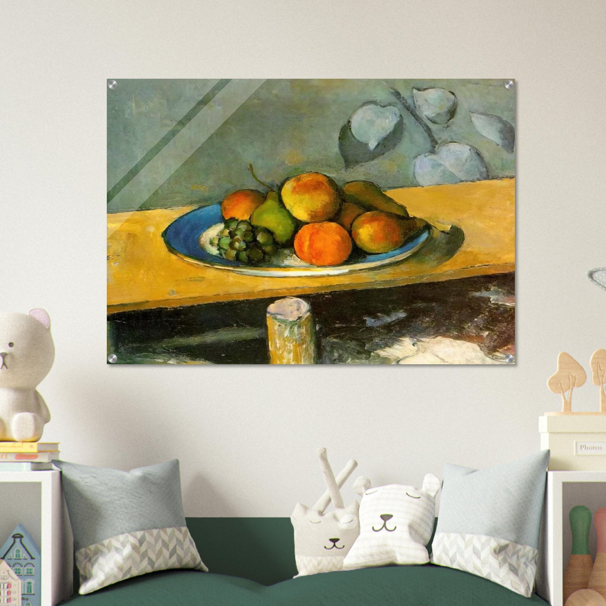 Apples, Pears and Grapes - Paul Cézanne Acrylic Print - 70x100 cm / 28x40″ inches