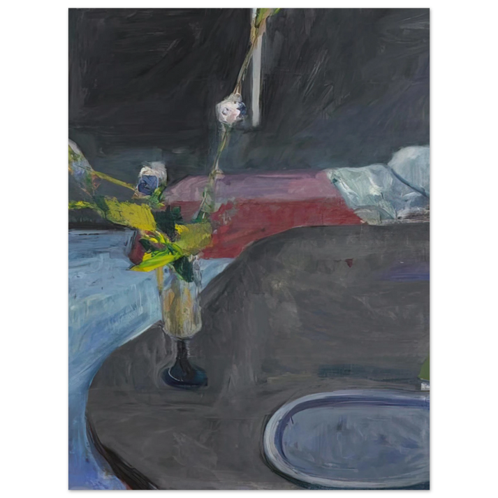 Richard Diebenkorn - Interior with Flowers  75x100 cm / 30x40inches Fine Art Poster