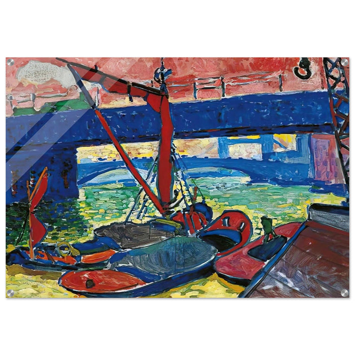 BARGES ON THE THAMES 1906 - Andre Derain Acrylic Print - 70x100 cm / 28x40″ inches | Andre Derain Wall Art | Andre Derain Prints