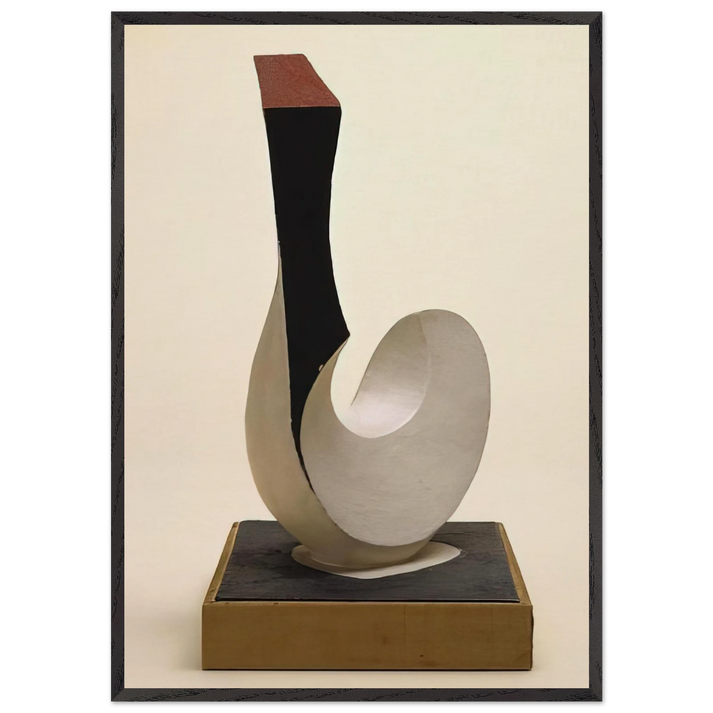CHICKEN AND EGG 1946 - Kurt Schwitters 70x100 cm / 28x40 inches Framed Art Print – Black Wooden Frame