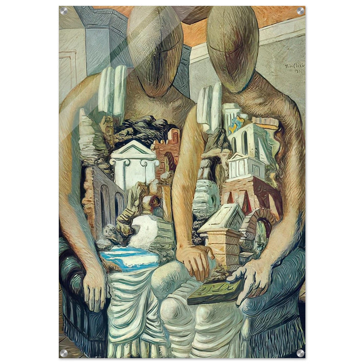 THE ARCHAEOLOGISTS 1927 - Giorgio de Chirico Acrylic Print - 70x100 cm / 28x40″ inches