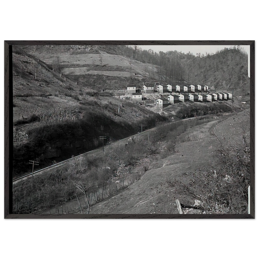 COAL COMPANY TOWN IN JENKINS 1935 - Ben Shahn Framed Art Print – Black Wooden Frame - Default Title - -Framed Art Print