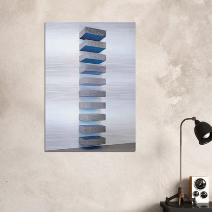 Untitled 77-41 Bernstein - 1977 - Donald Judd Brushed Aluminum Print - 70x100 cm / 28x40 inches | Donald Judd Aluminum Print | Donald Judd Prints