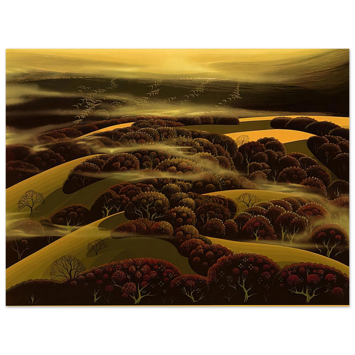 Eyvind Earle - When the Fog Rolls In  75x100 cm / 30x40inches Fine Art Poster
